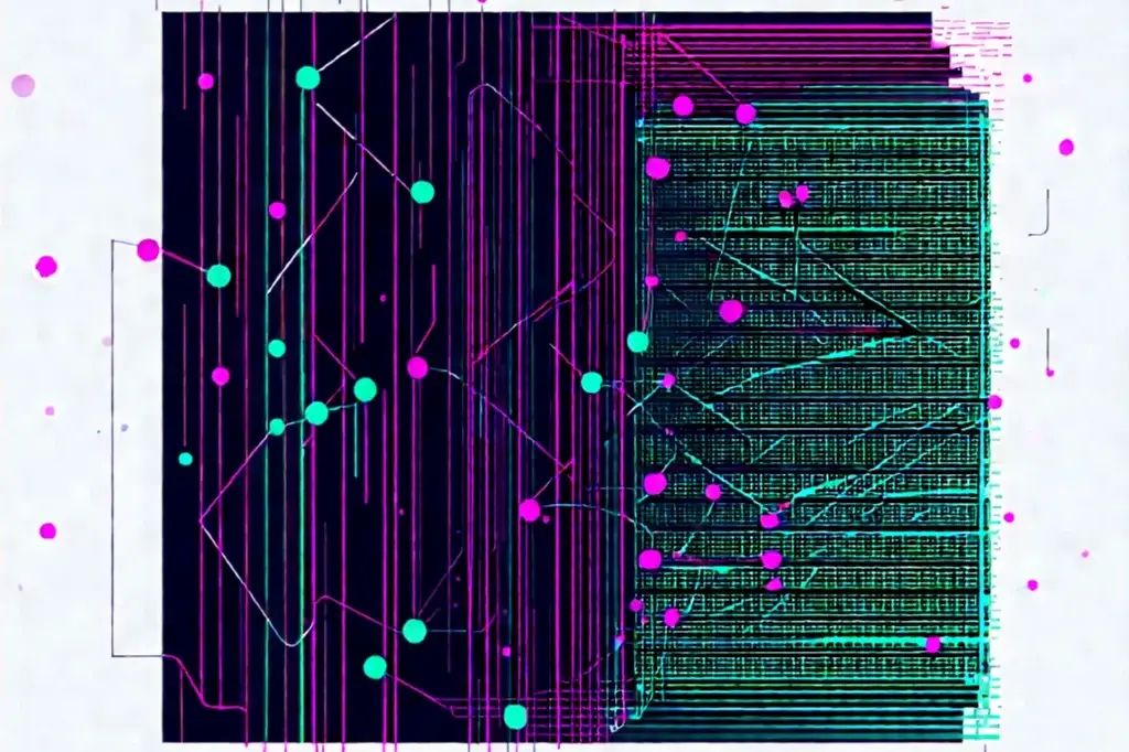 Visualization of embedding vectors in high-dimensional space, illustrating LM-Kit.NET vector storage