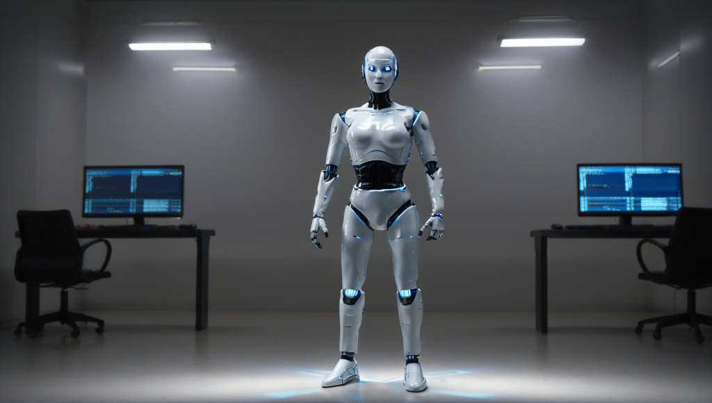 Illustration of a robot agent calling functions, cover for the LM-Kit.NET function-calling agent guide