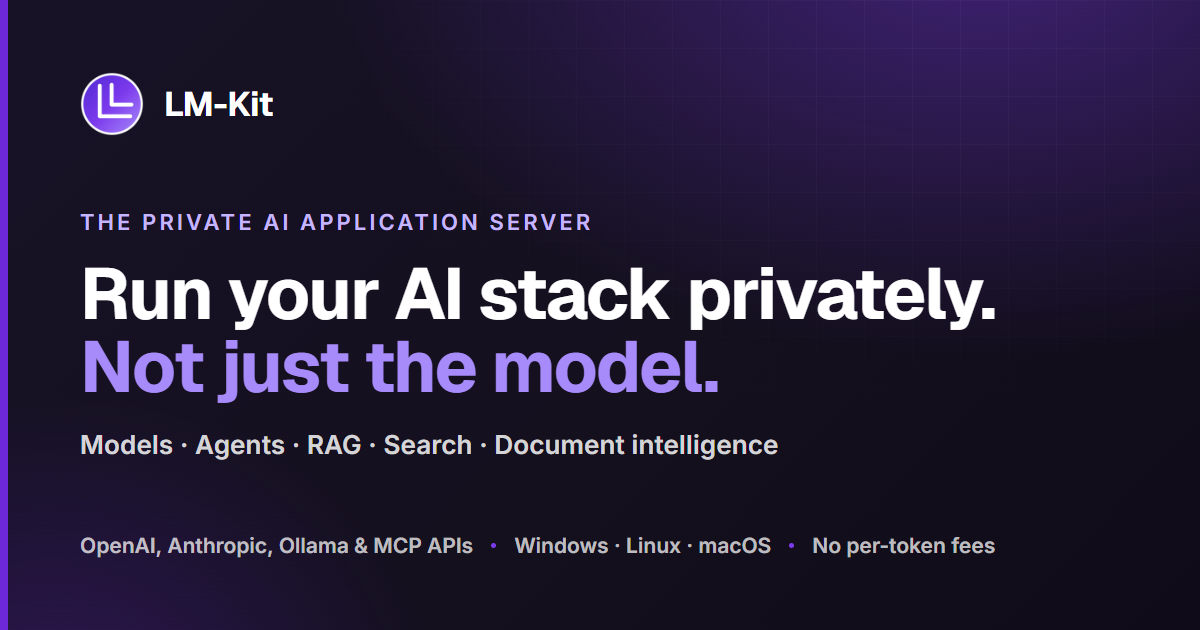 Show HN: LM-Kit One – private AI on your infrastructure